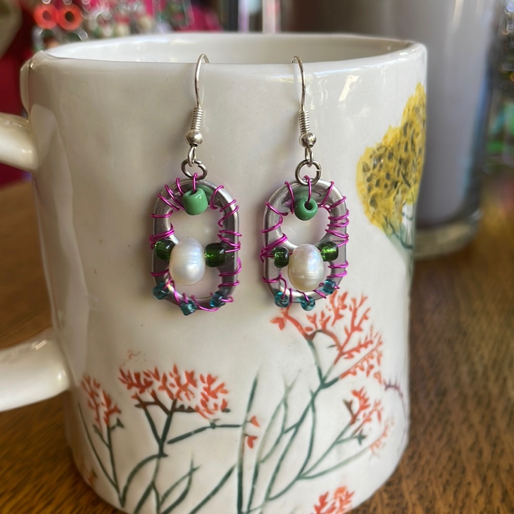 Handmade Pop Top Soda Tab Earrings❣️